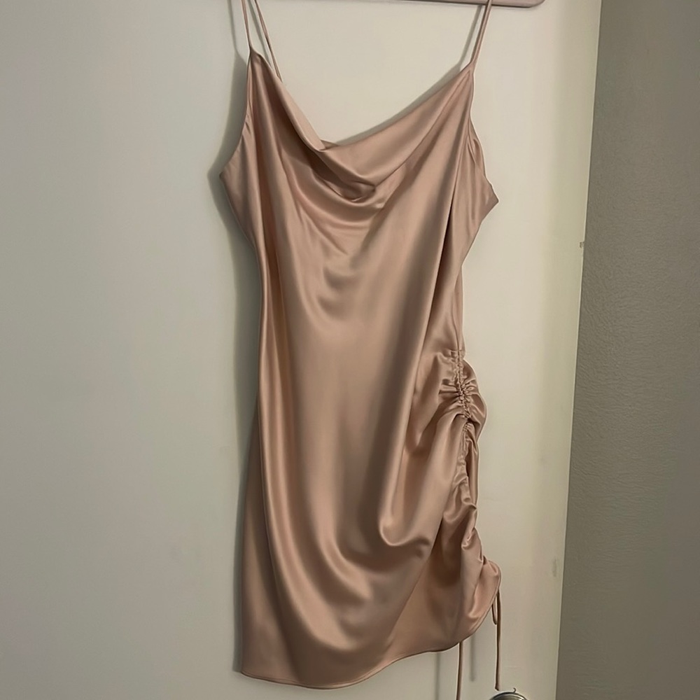 Pink silk dress